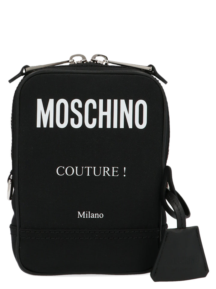 Label Crossbody Bags Black