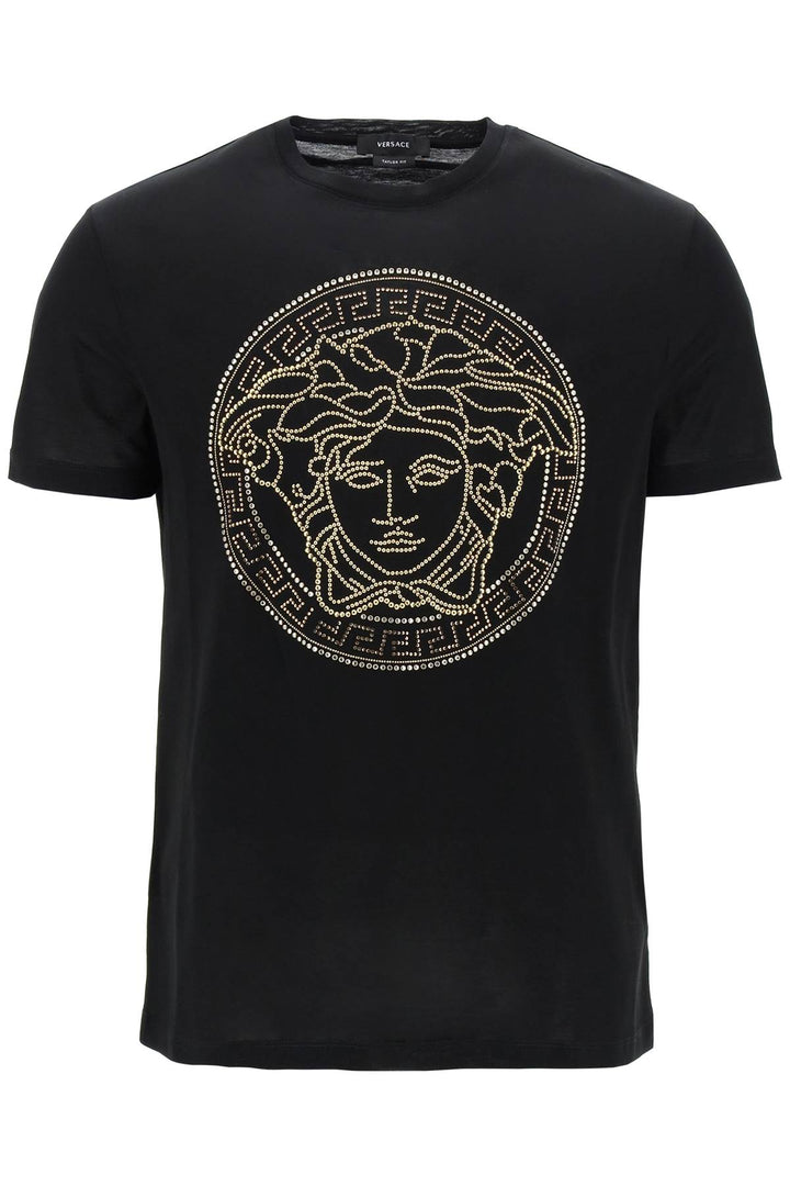 Medusa Studded Taylor Fit T Shirt - Versace - Men