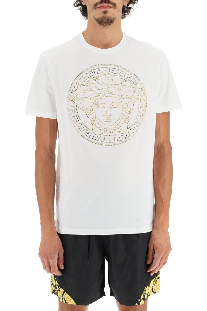 Medusa Studded Taylor Fit T Shirt - Versace - Men