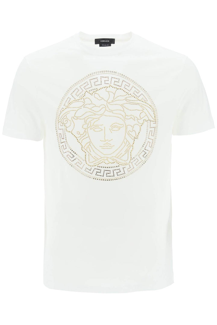 Medusa Studded Taylor Fit T Shirt - Versace - Men