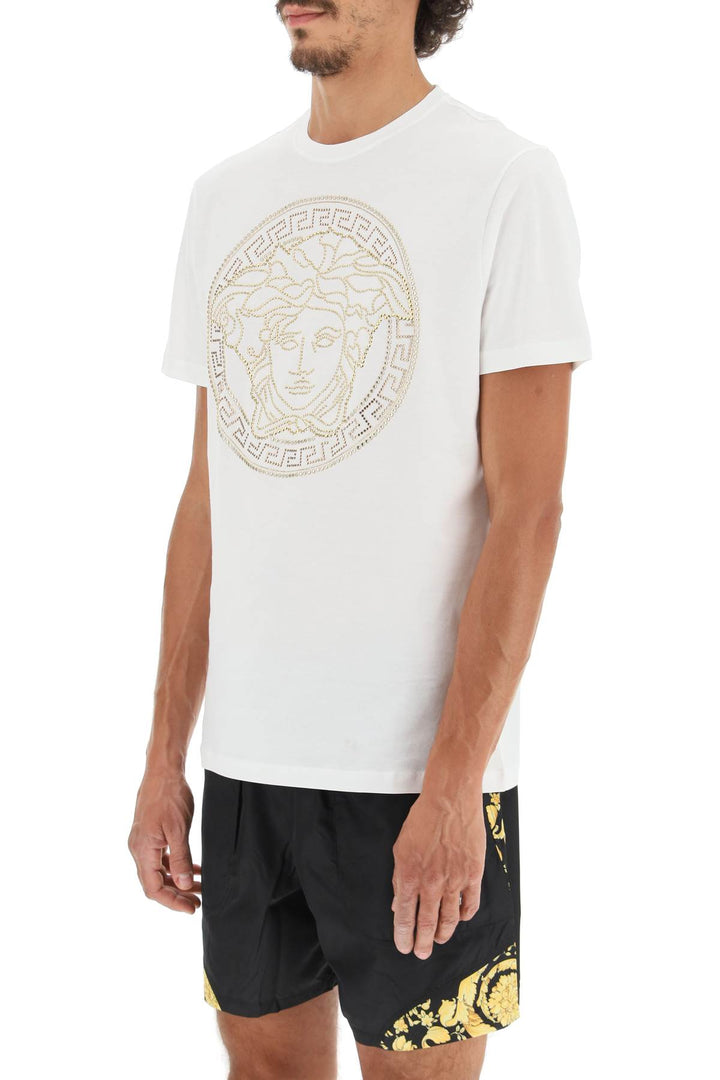 Medusa Studded Taylor Fit T Shirt - Versace - Men