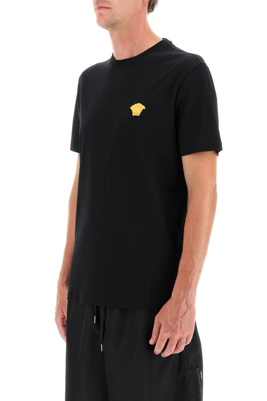 Medusa Embroidered T Shirt - Versace - Men