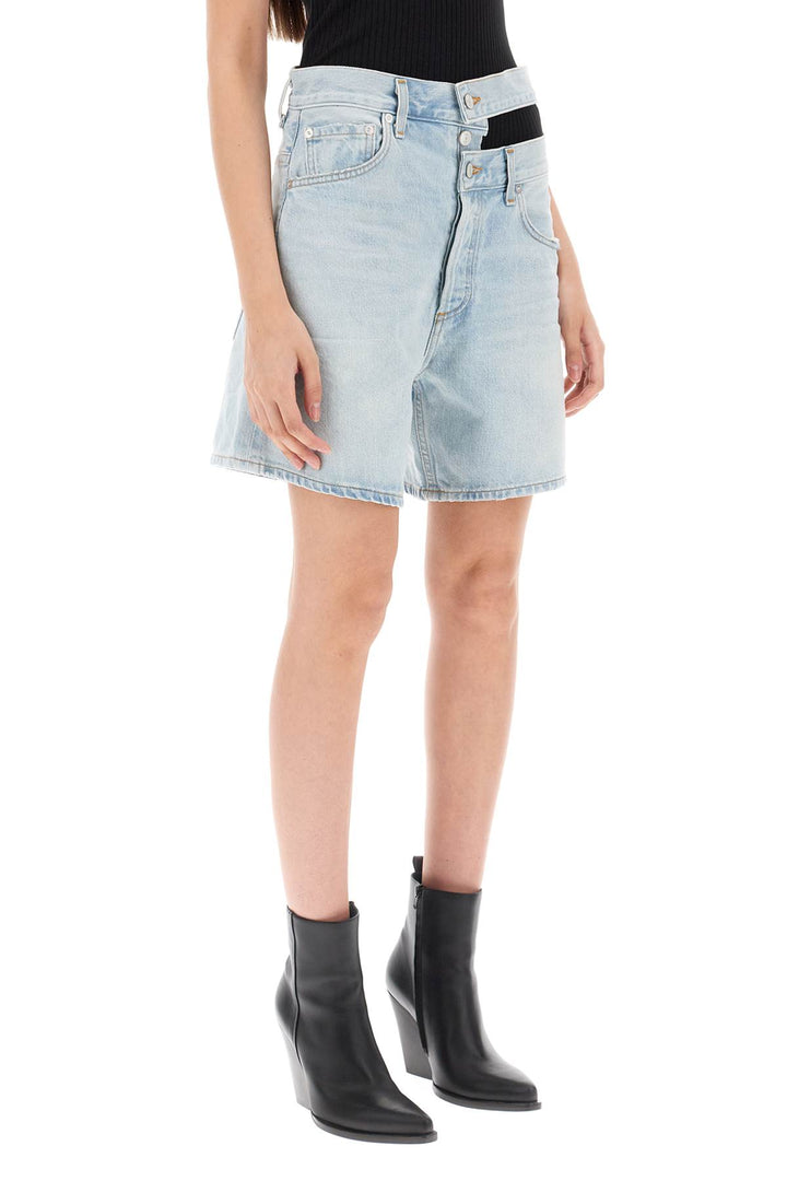 Cut Out Waistband Denim Shorts - Agolde - Women