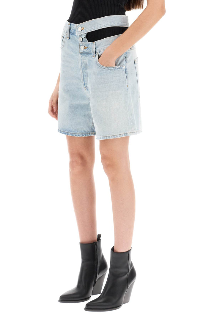 Cut Out Waistband Denim Shorts - Agolde - Women