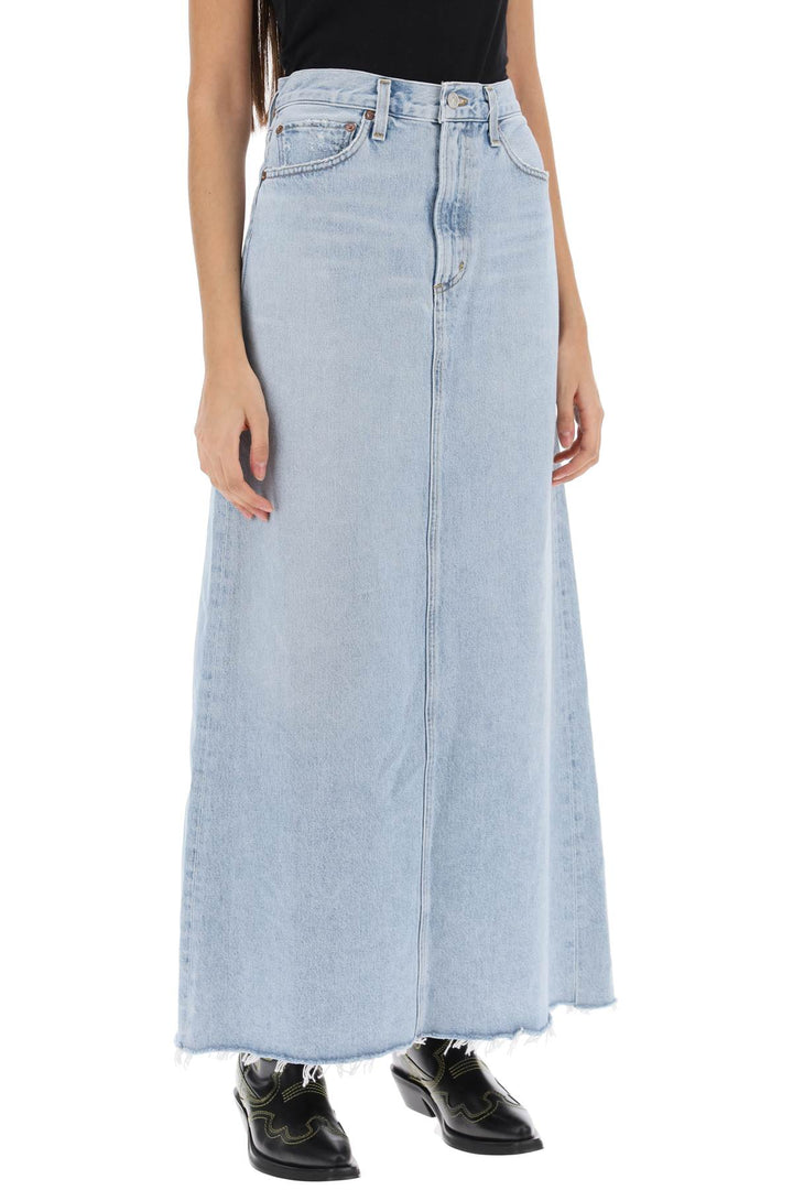 Hilla Maxi Skirt In Denim - Agolde - Women