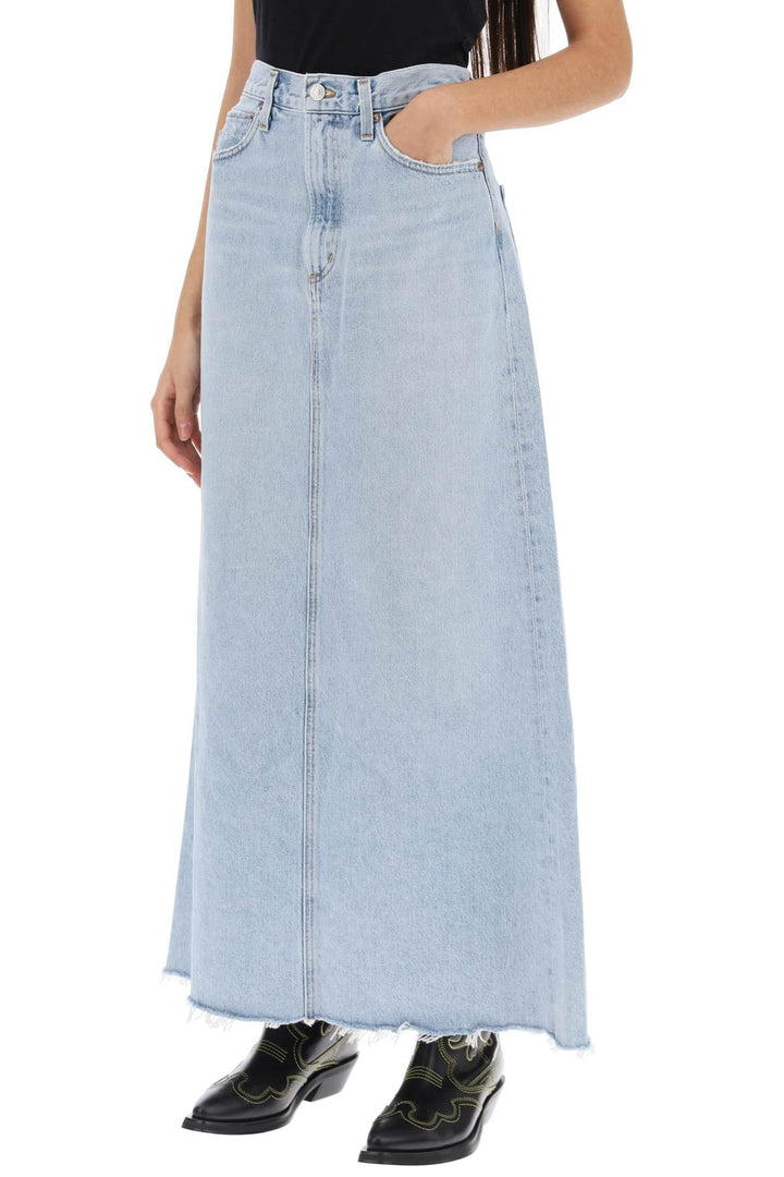 Hilla Maxi Skirt In Denim - Agolde - Women