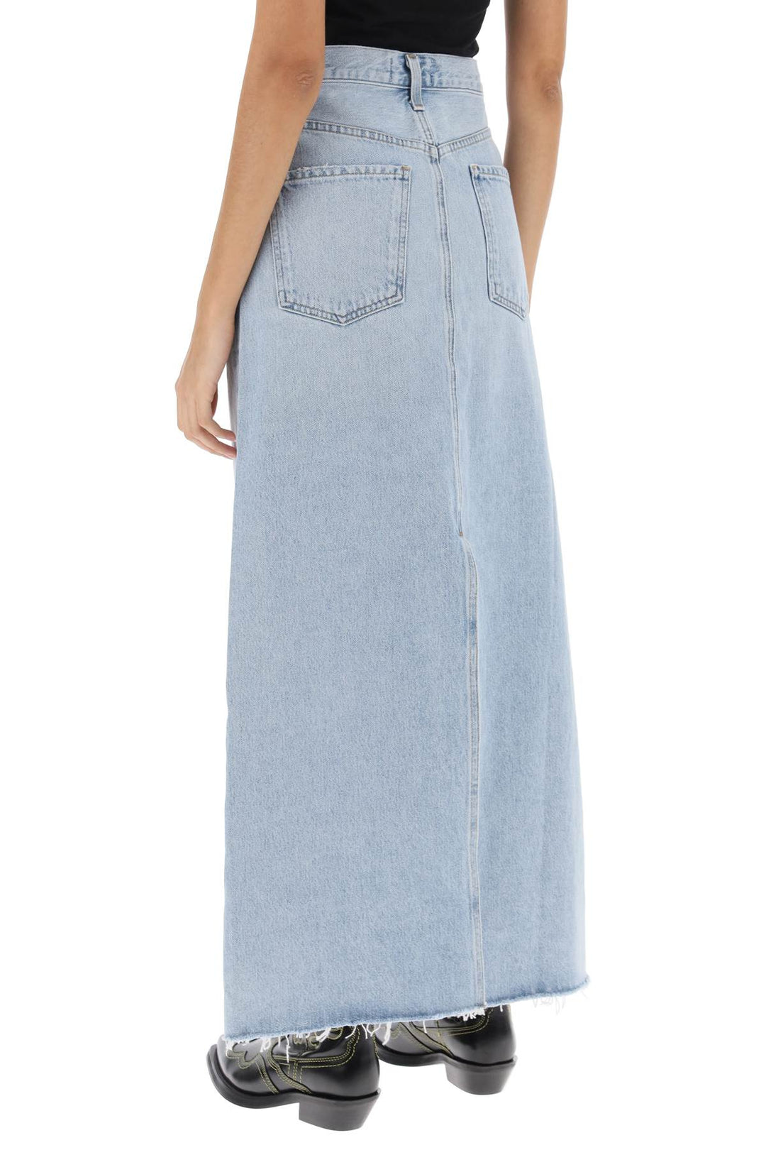 Hilla Maxi Skirt In Denim - Agolde - Women