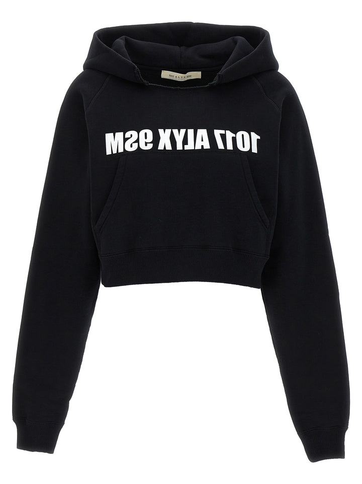 Logo Print Hoodie Sweatshirt White/Black