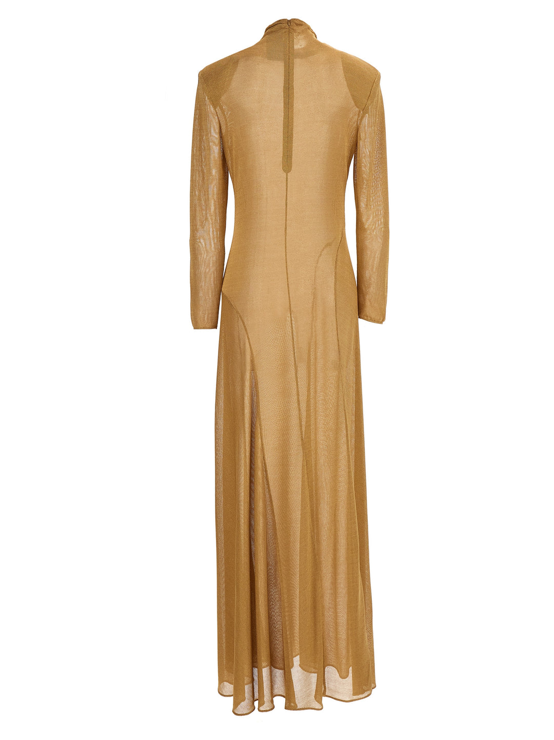 Lurex Knit Long Dress Dresses Gold