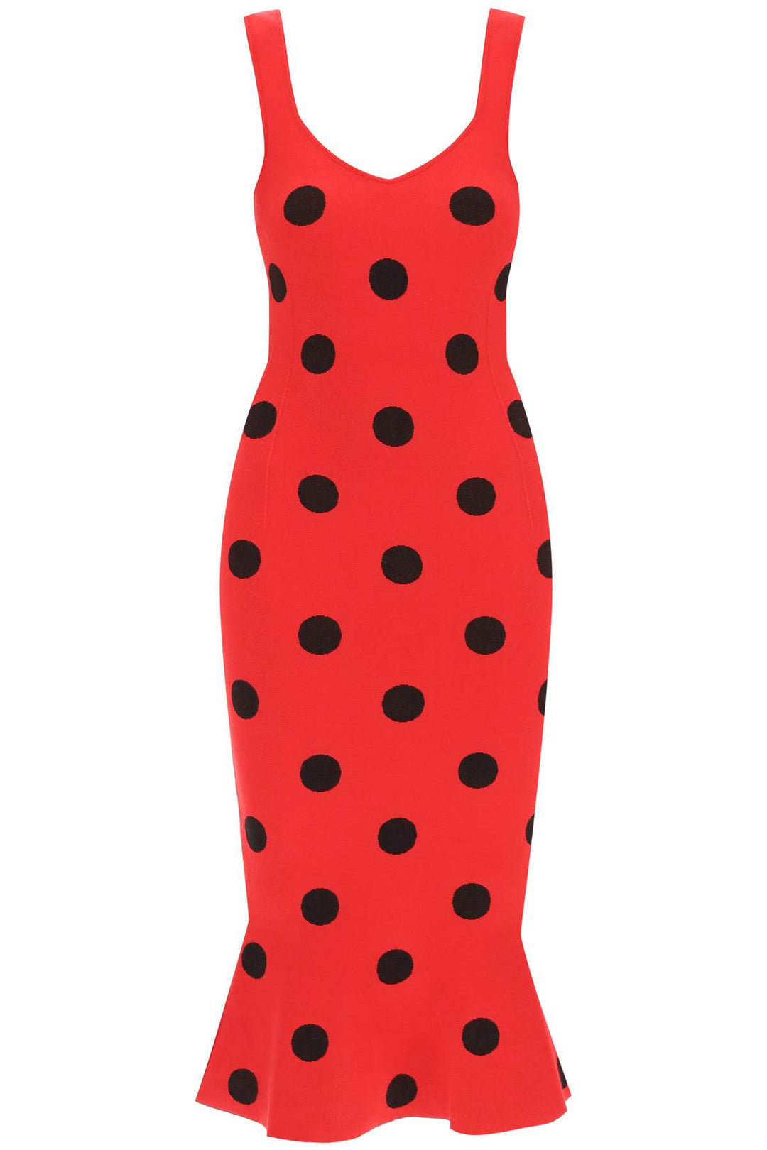 Polka Dot Knit Midi Dress - Marni - Women