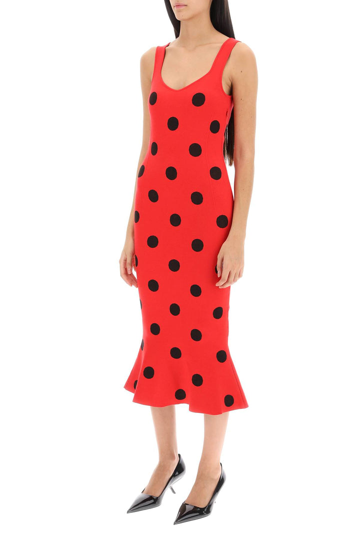 Polka Dot Knit Midi Dress - Marni - Women