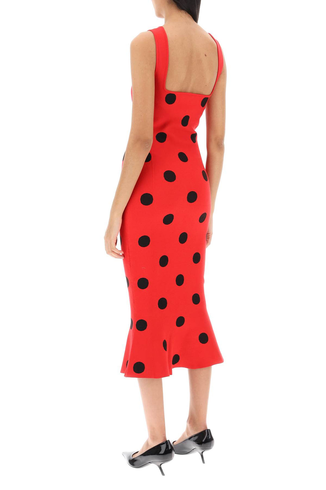 Polka Dot Knit Midi Dress - Marni - Women