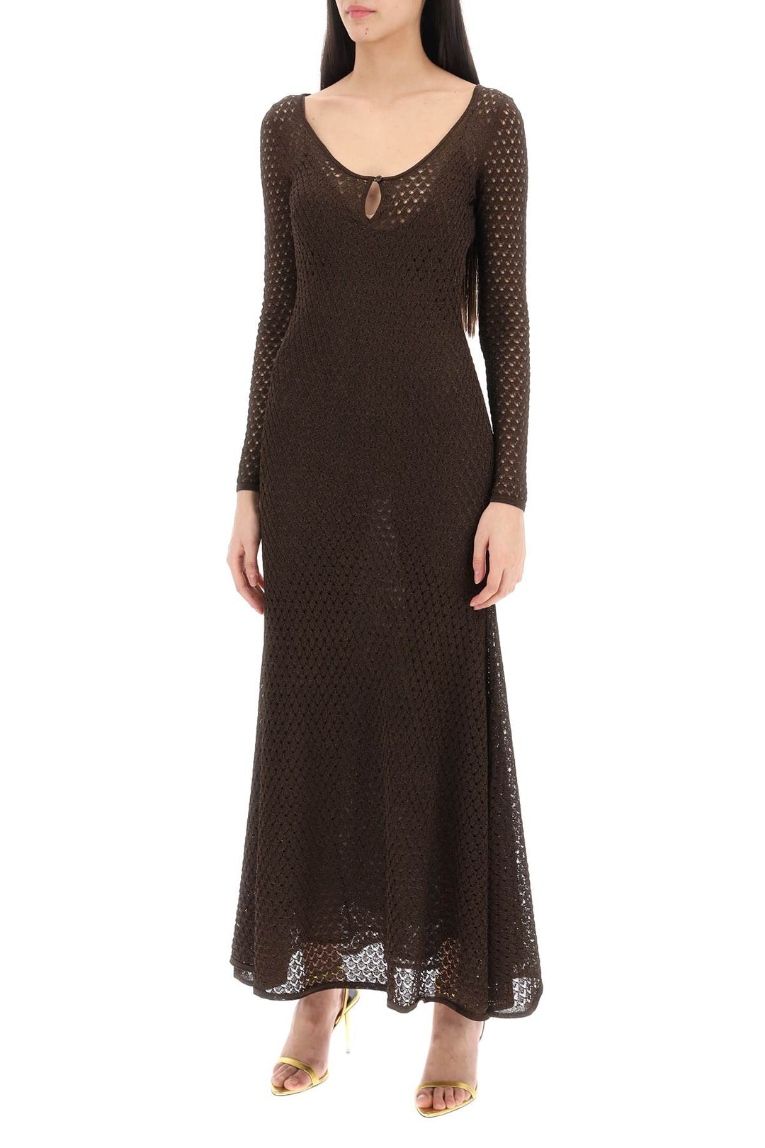 Maxi Abito In Maglia Lurex Traforata - Tom Ford - Women