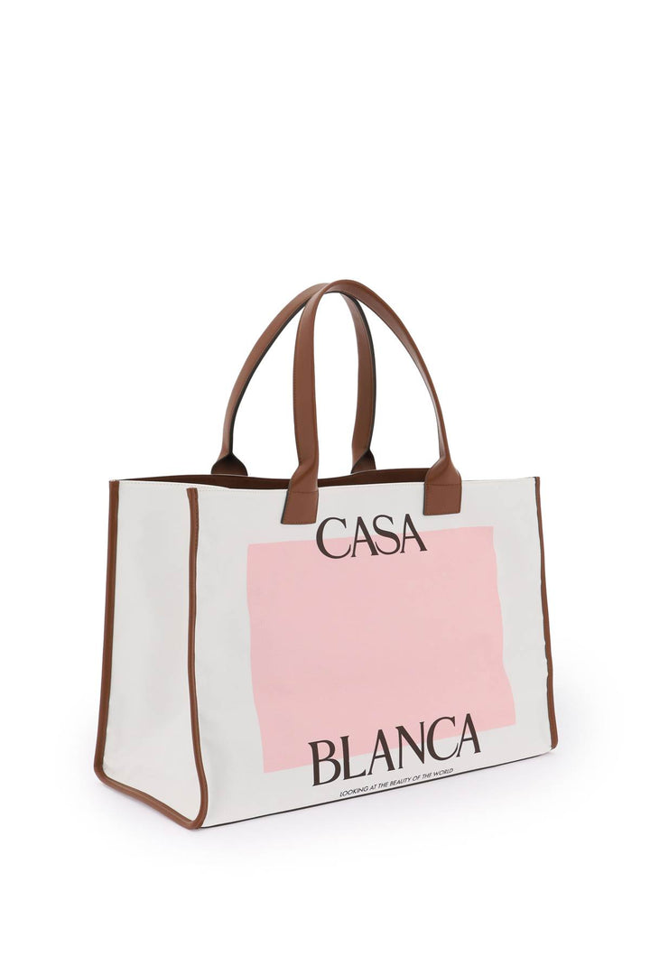 Canvas Tote Bag With Logo - Casablanca - Men