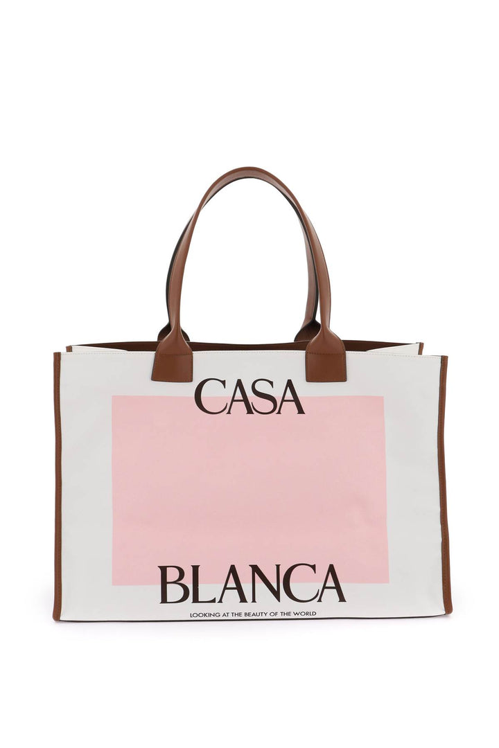 Canvas Tote Bag With Logo - Casablanca - Men