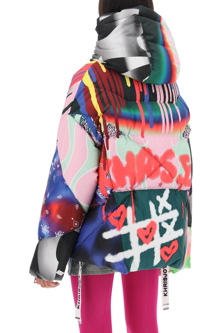 Khris Iconic Padded Jacket With Graffiti Print - Khrisjoy - Women