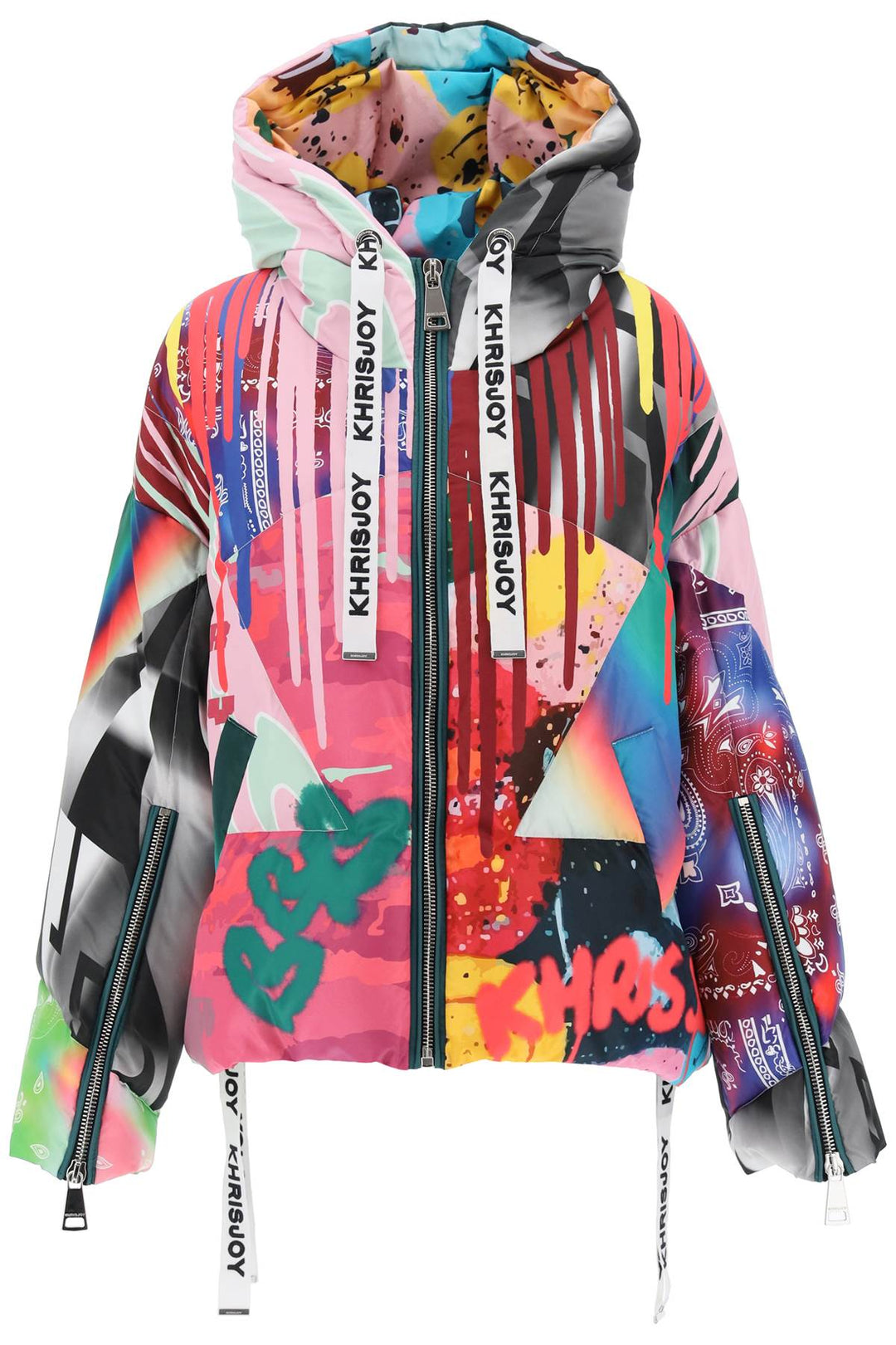 Khris Iconic Padded Jacket With Graffiti Print - Khrisjoy - Women