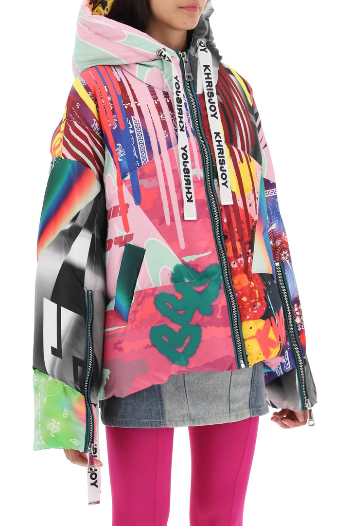 Khris Iconic Padded Jacket With Graffiti Print - Khrisjoy - Women