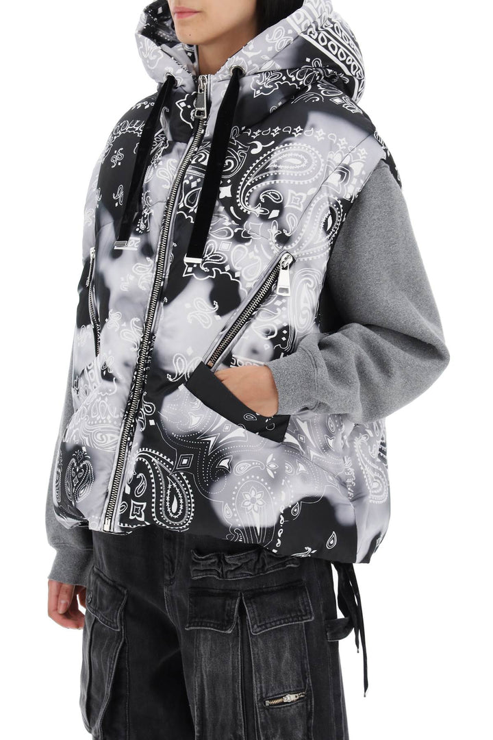 Bandana Print Iconic Down Vest - Khrisjoy - Women