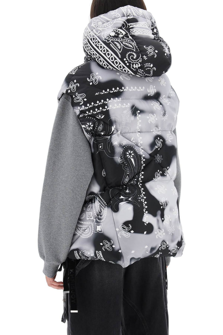 Bandana Print Iconic Down Vest - Khrisjoy - Women