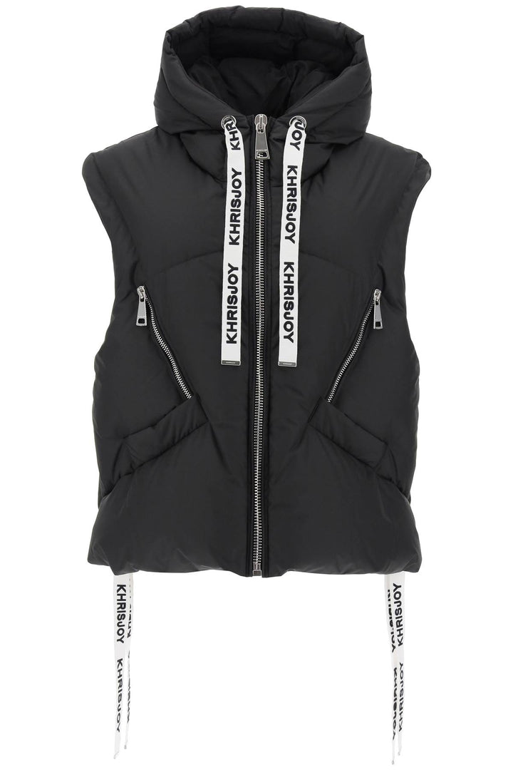 'Iconic' Oversized Hooded Down Vest - Khrisjoy - Women