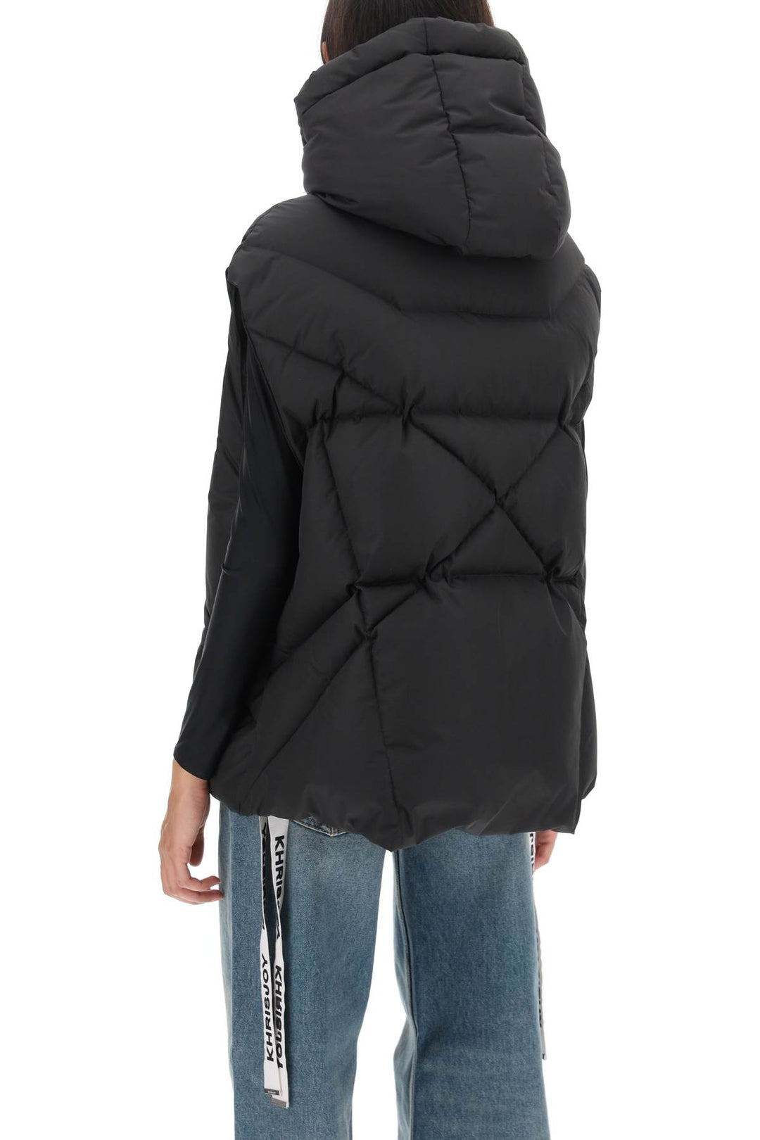 'Iconic' Oversized Hooded Down Vest - Khrisjoy - Women