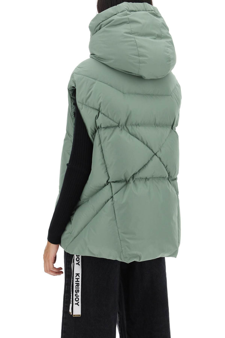 'Iconic' Oversized Hooded Down Vest - Khrisjoy - Women