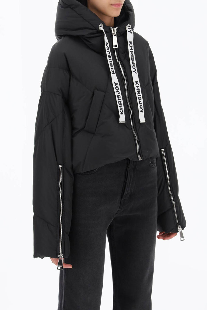 'Khris' Cropped Matte Finish Puffer Jacket - Khrisjoy - Women