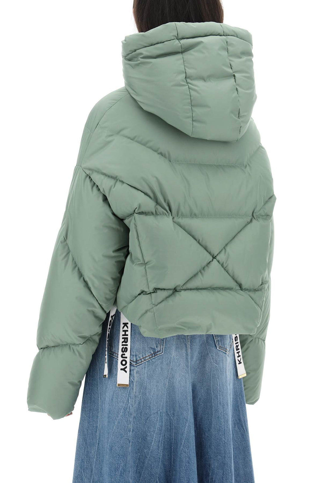 'Khris' Cropped Matte Finish Puffer Jacket - Khrisjoy - Women