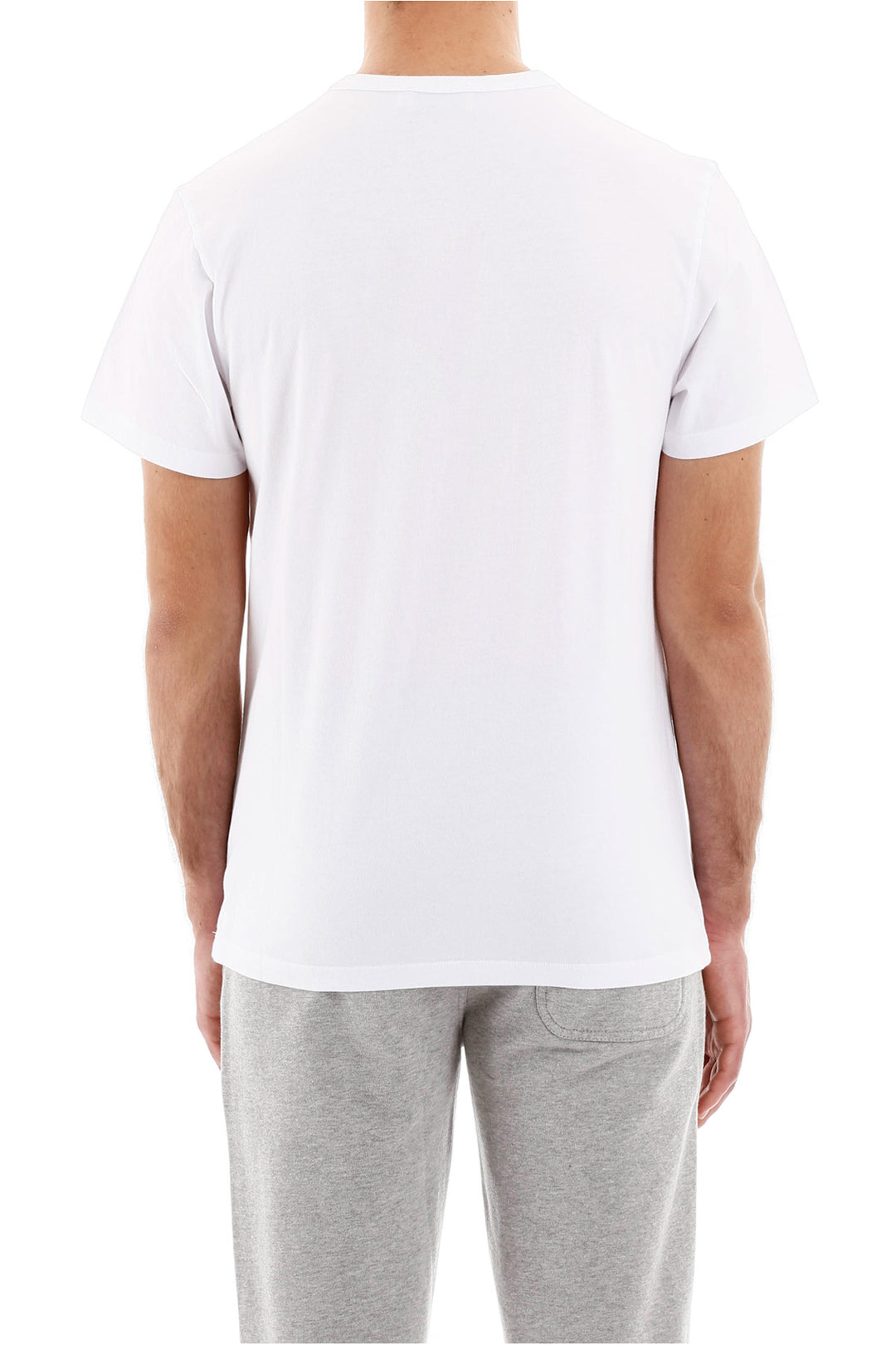 T Shirt With Pocket And Tricolour Fox - Maison Kitsune - Men