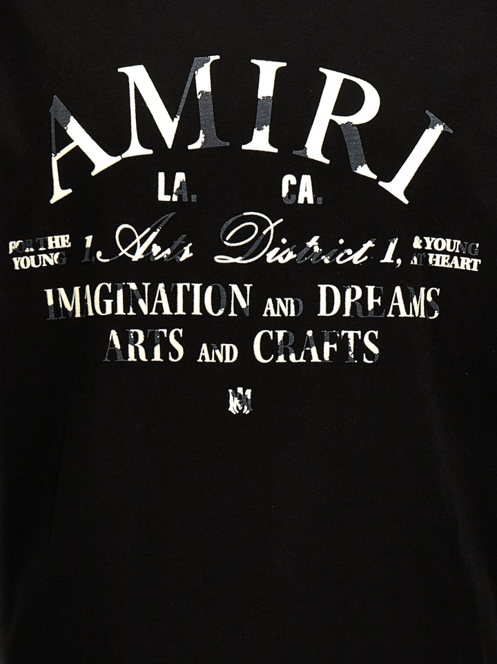 Distressed Amiri Arts District T-Shirt Black