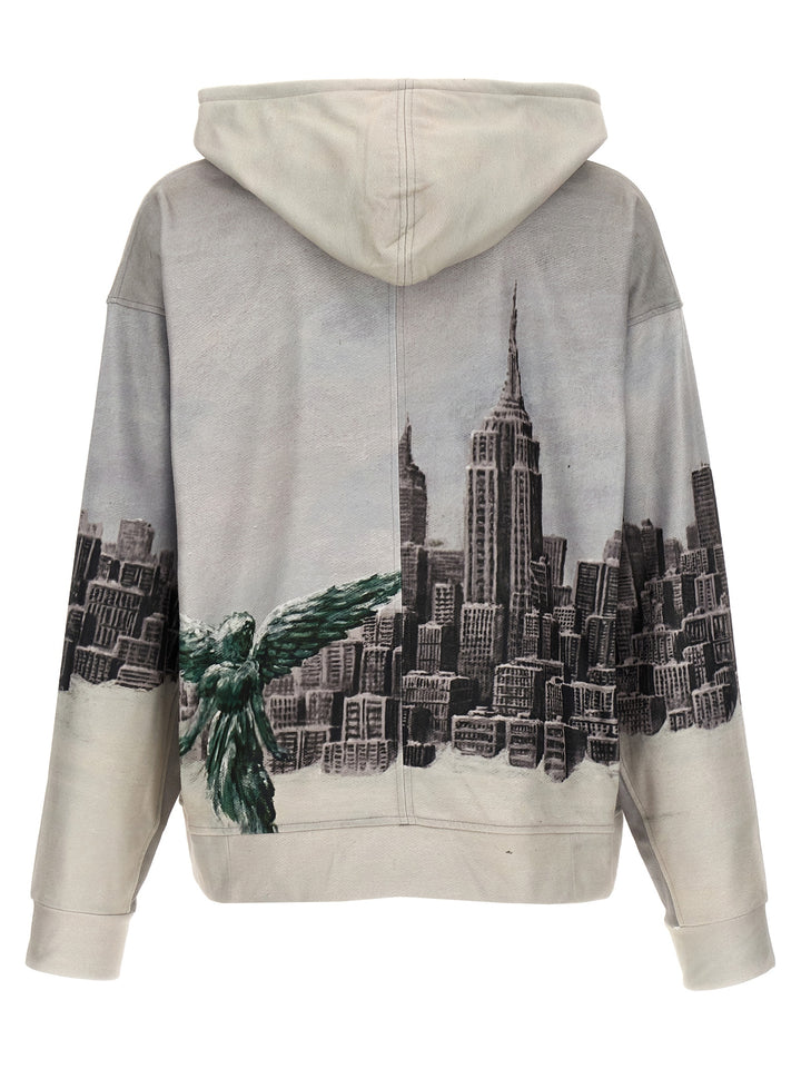 Angel Over The City Sweatshirt Gray