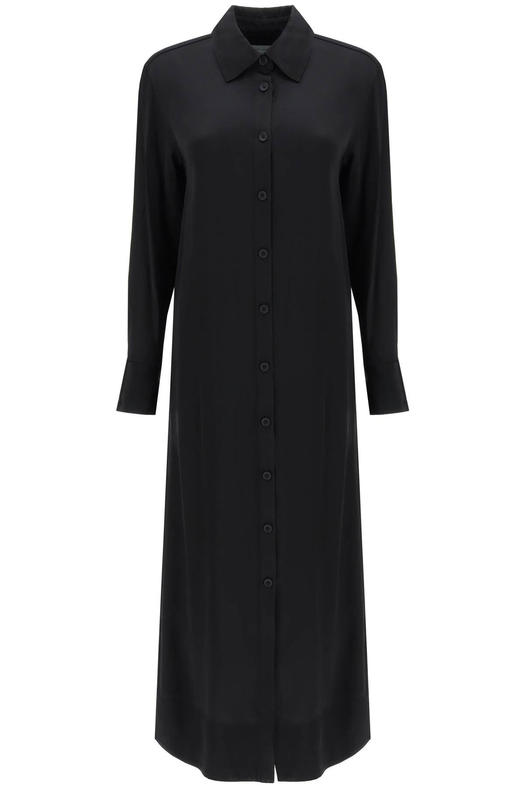 'Ara' Long Shirt Dress In Satin - Loulou Studio - Women