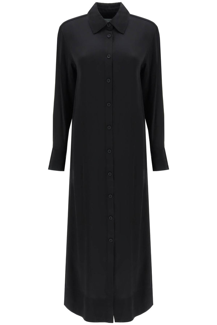 'Ara' Long Shirt Dress In Satin - Loulou Studio - Women