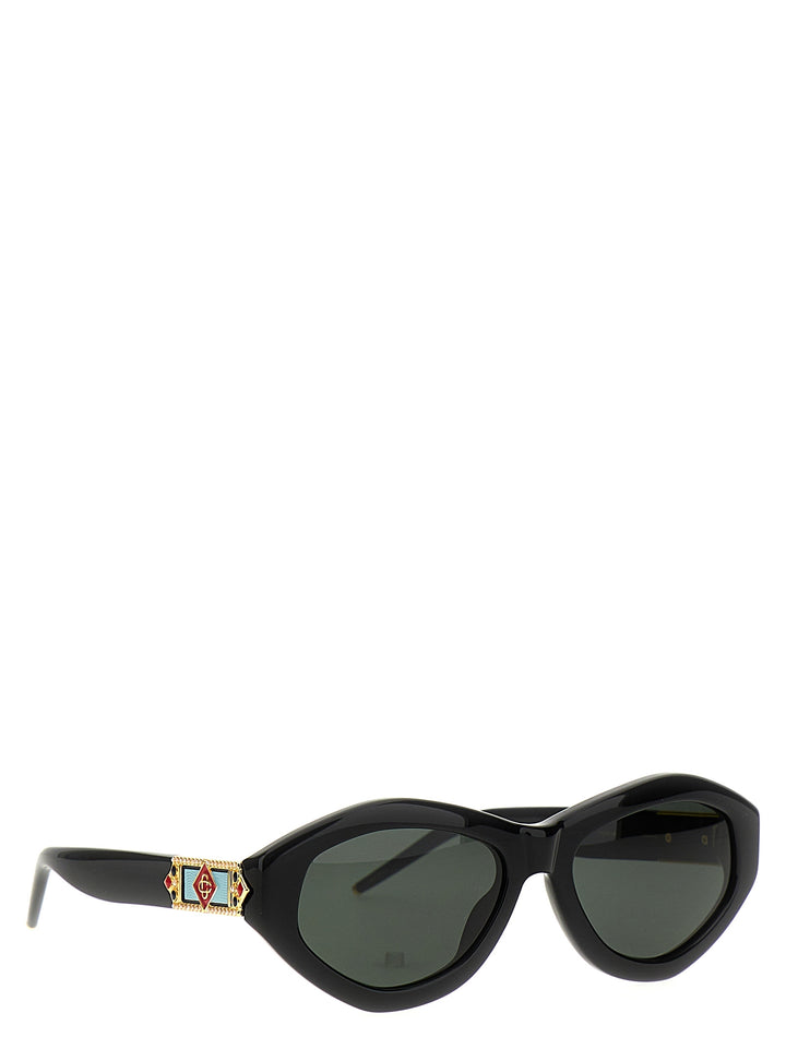 Monogram Plaque Sunglasses Black