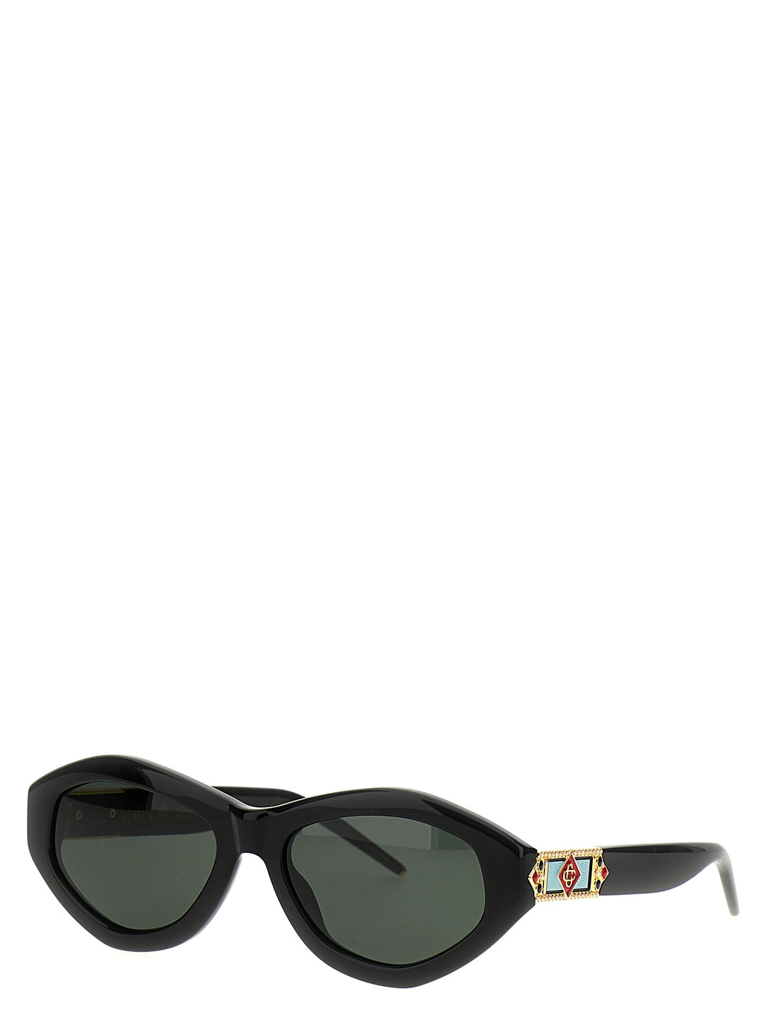 Monogram Plaque Sunglasses Black