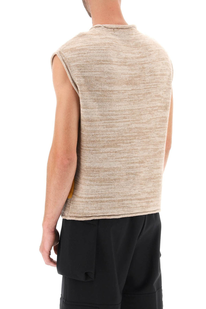 Crew Neck Vest With Intarsia - Andersson Bell - Men