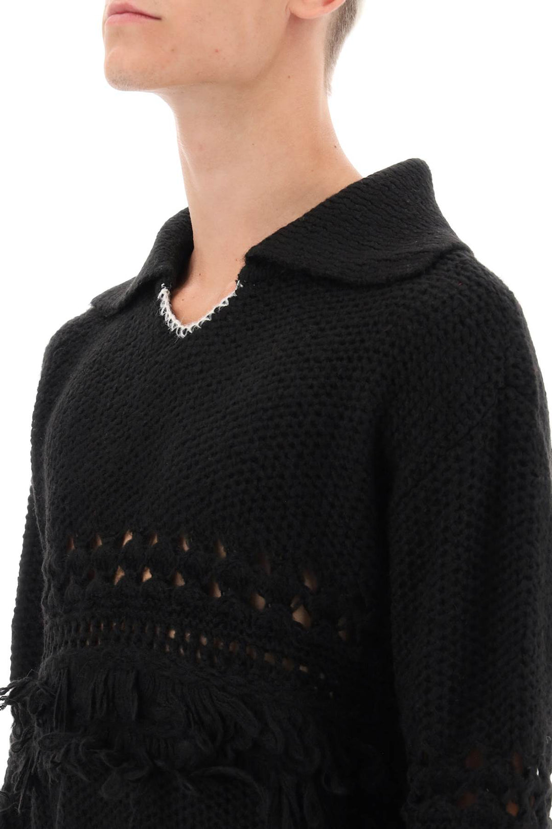 Loches Fringed Polo Sweater - Andersson Bell - Men