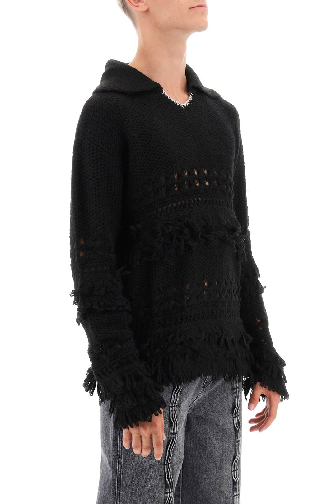 Loches Fringed Polo Sweater - Andersson Bell - Men