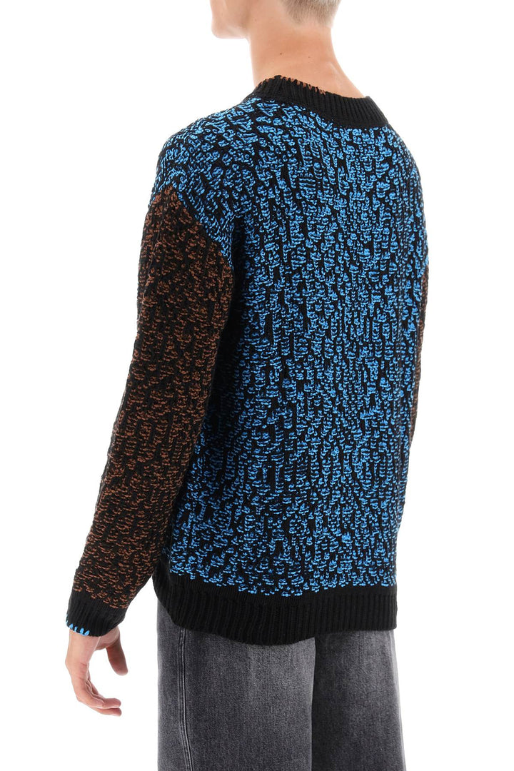 Multicolored Net Cotton Blend Sweater - Andersson Bell - Men