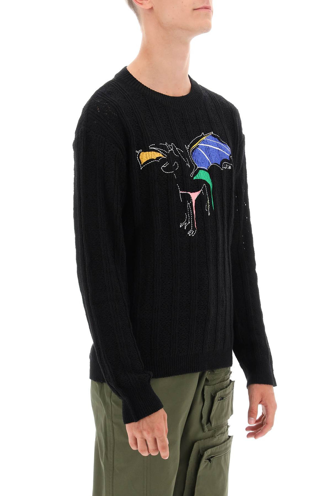 Dragon Pointelle Knit Sweater - Andersson Bell - Men