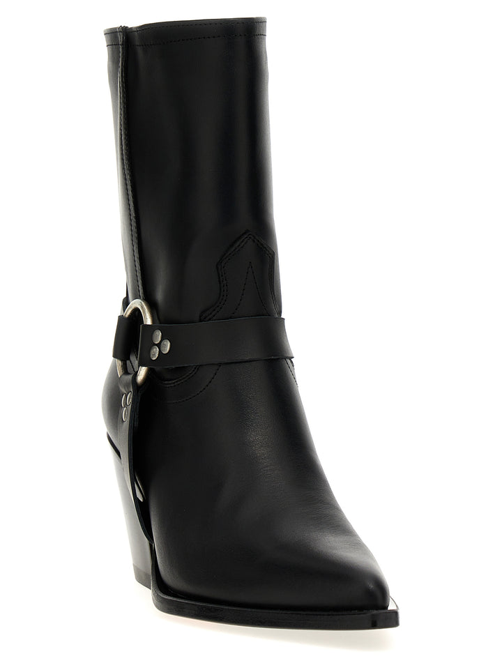 Atoka Belt Boots, Ankle Boots Black