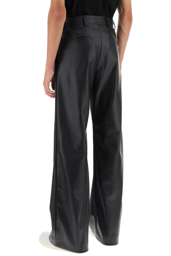 Faux Leather Wide Leg Pants - Amiri - Men