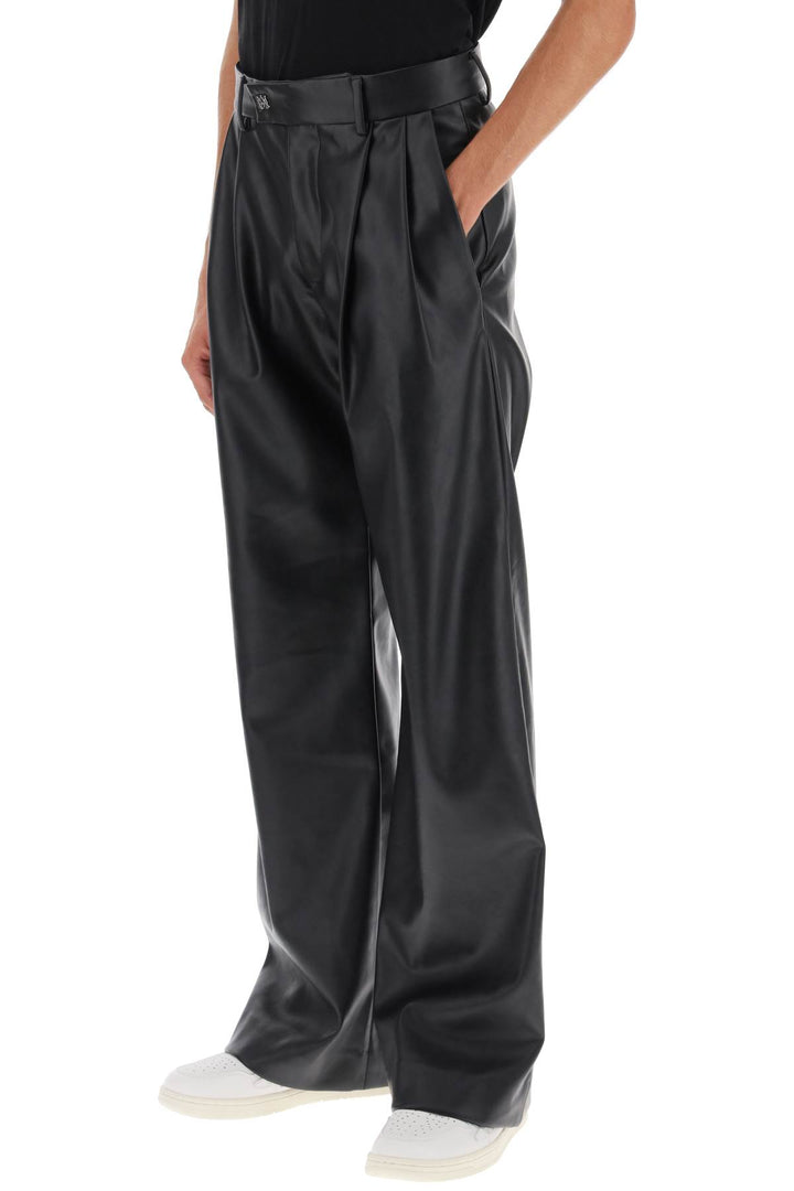 Faux Leather Wide Leg Pants - Amiri - Men