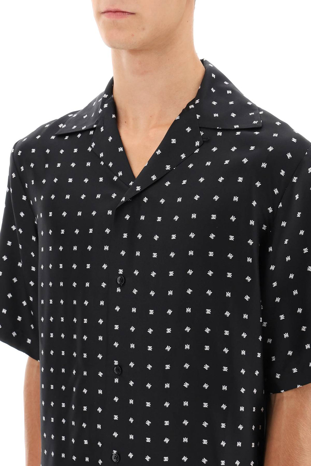 Bowling Shirt With Logo Motif - Amiri - Men