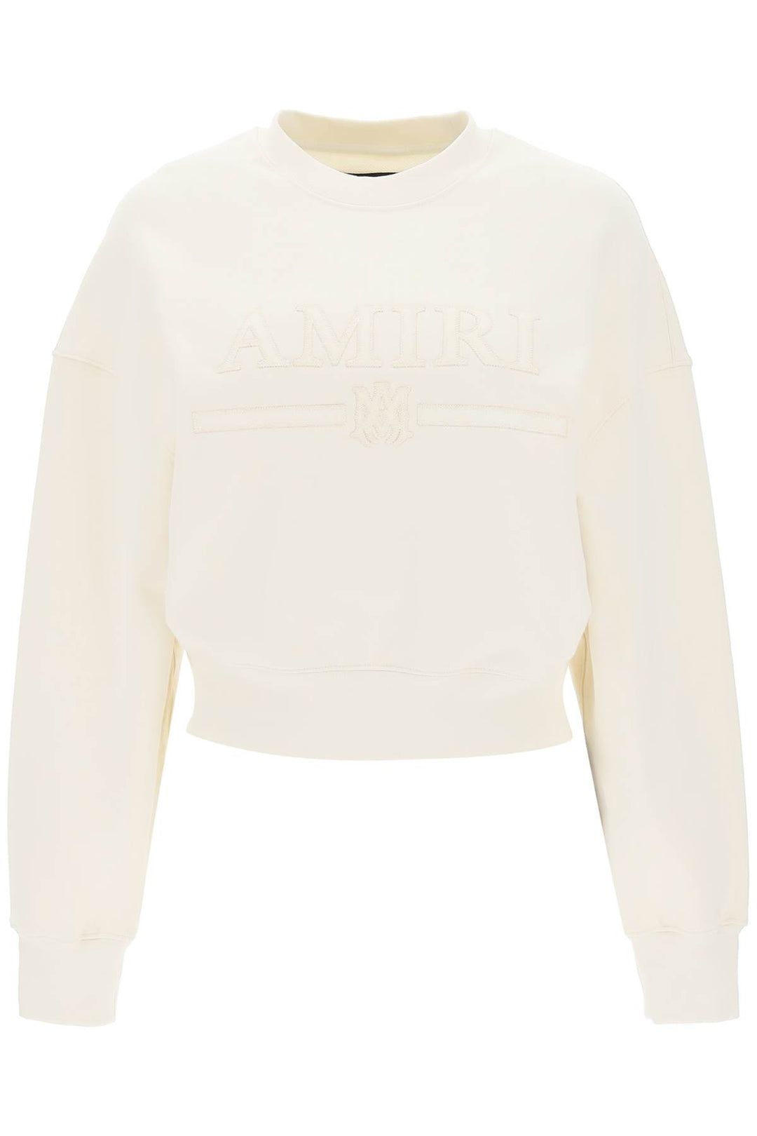 Crew Neck Sweatshirt With Logo Patch - Amiri - Women