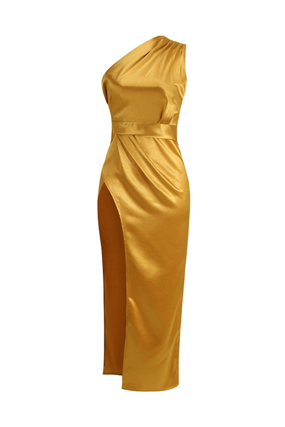 Globe Gold Dress with Slit