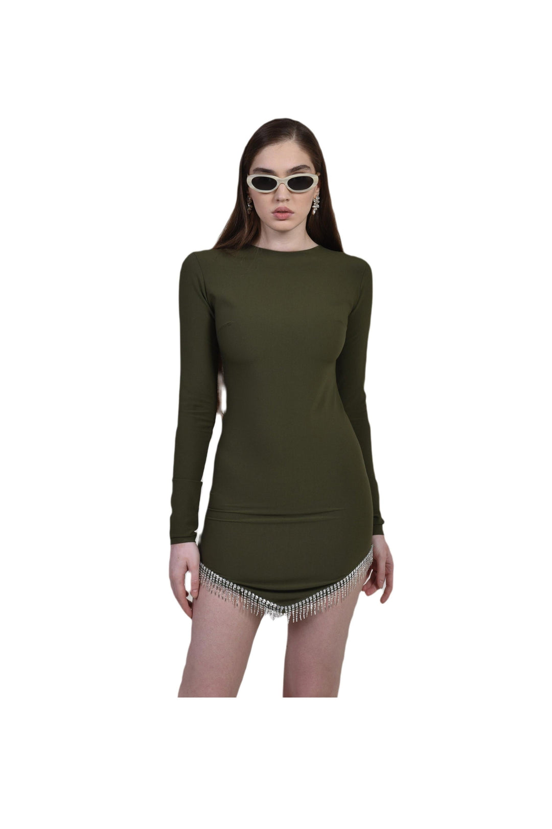 Aura Dress in Green Cotton