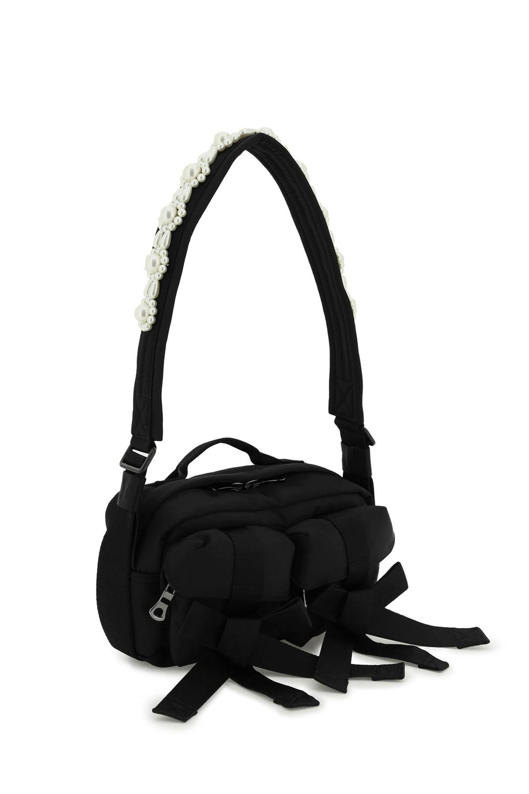 Nylon Crossbody Bag With Bows And Pearls - Simone Rocha - Women