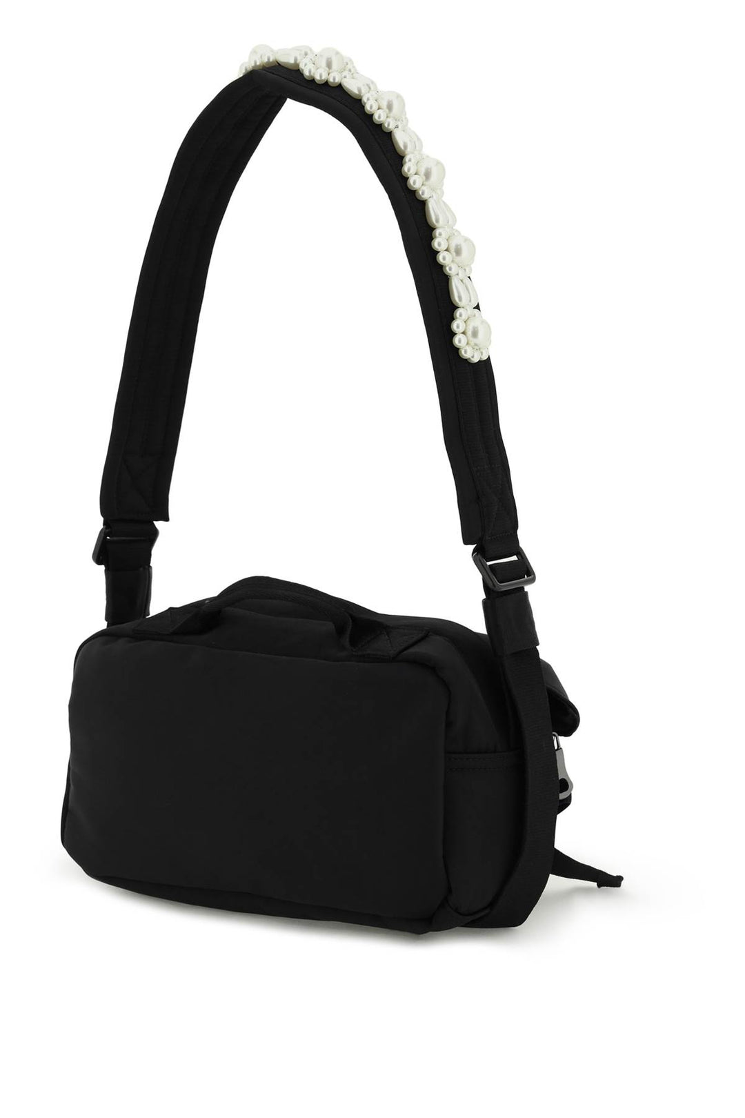 Nylon Crossbody Bag With Bows And Pearls - Simone Rocha - Women